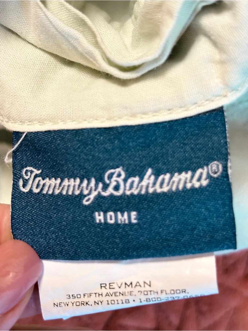 Tommy Bahama Home Basketweave Mint Textured Cotton Full Queen Duvet Shams Set